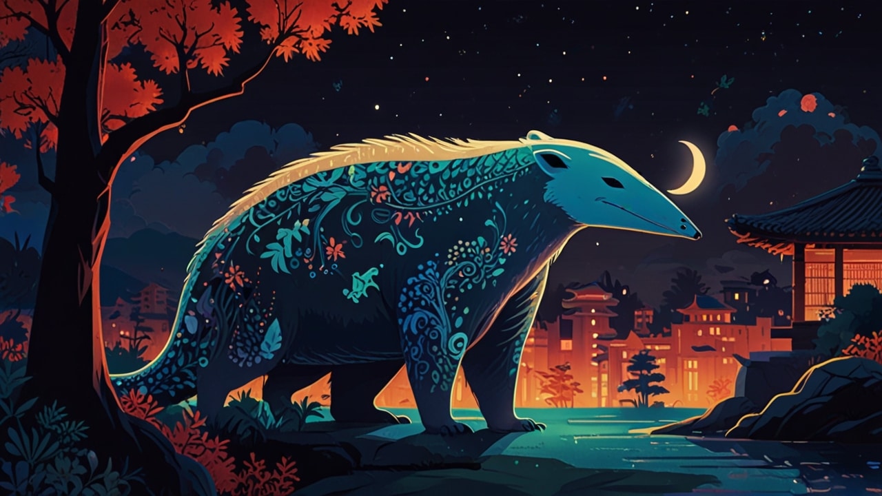 初夢を食べる獏のイメージ